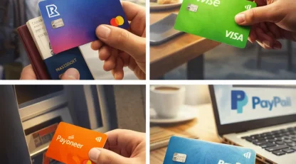 مقایسه انواع کارت‌های بانکی آنلاین Revolut، Wise، Payoneer و PayPal | کدام برای شما بهتر است؟