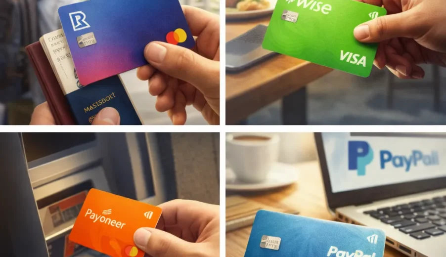 مقایسه انواع کارت‌های بانکی آنلاین Revolut، Wise، Payoneer و PayPal | کدام برای شما بهتر است؟